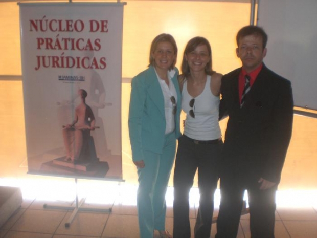 Nínive Gregório, Profa. Patrícia Rocha e Leonardo Casagrande