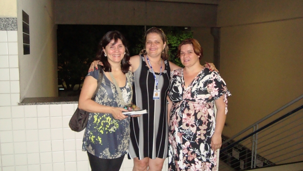 Da esq. para a dir.: Profa. Ana Paula Costa, Profa. Alexandra Rangel e Profa. Gizele Salvador