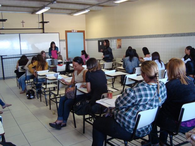 Minicurso em sala de aula.