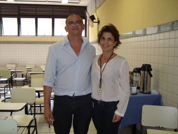 Prof. Dr. Luiz dos Prazeres e a Profa. Rejane Guimarães, Diretora da FAMINAS-BH.